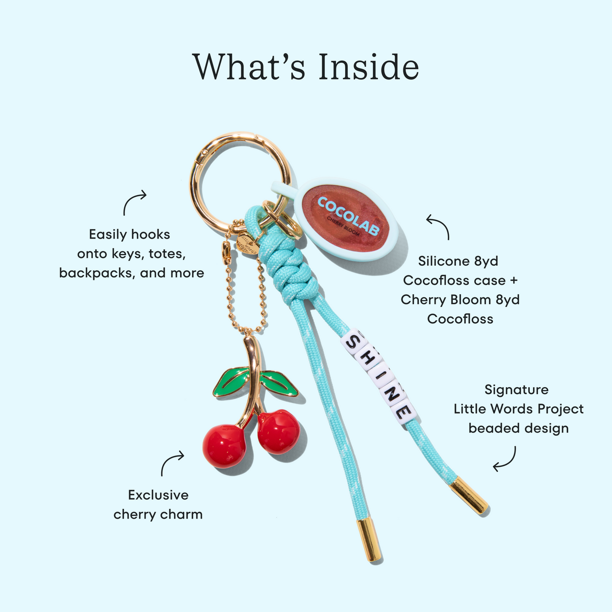 Cherry Bloom Bag Charm