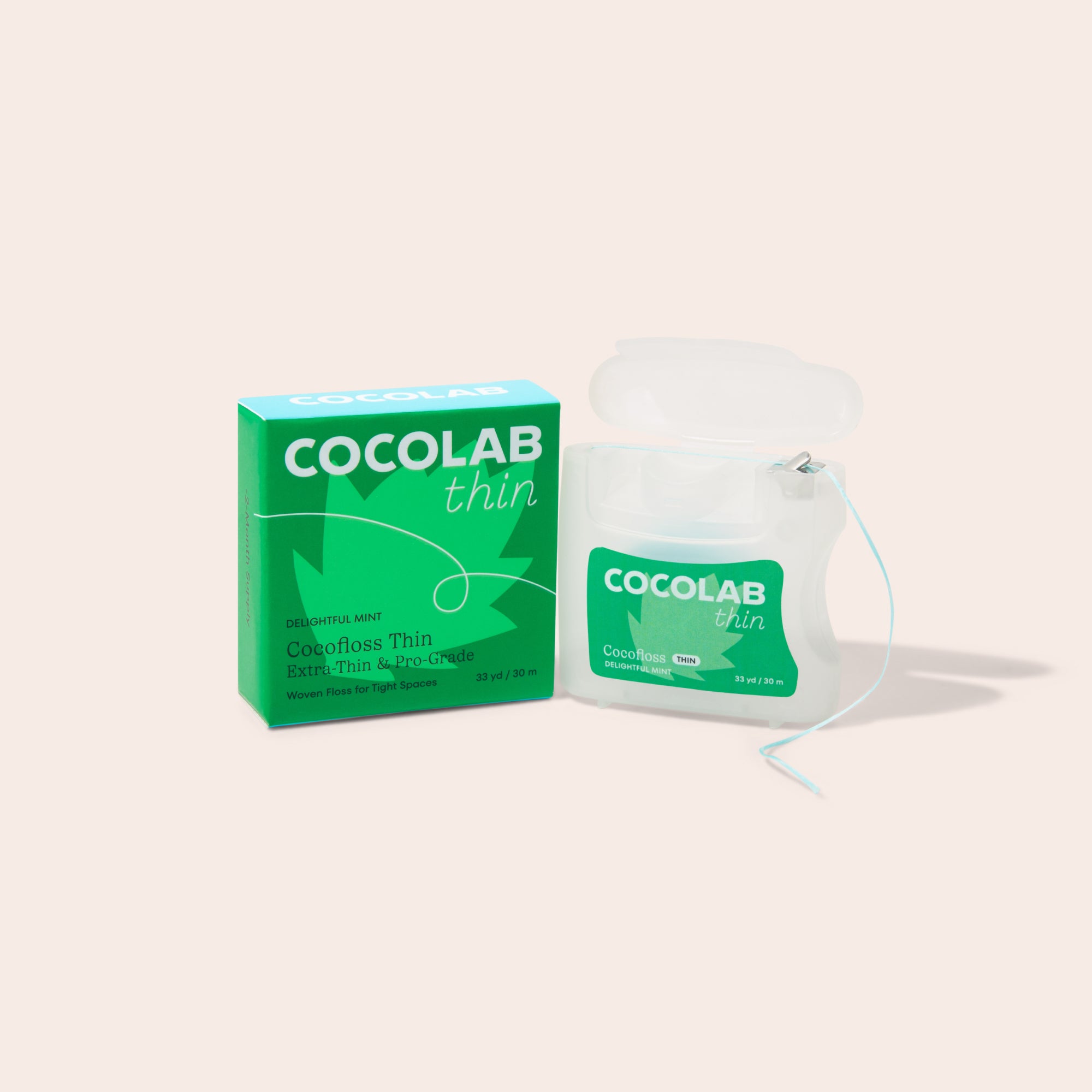 Cocofloss Thin Dental Floss - Spool and Dispenser