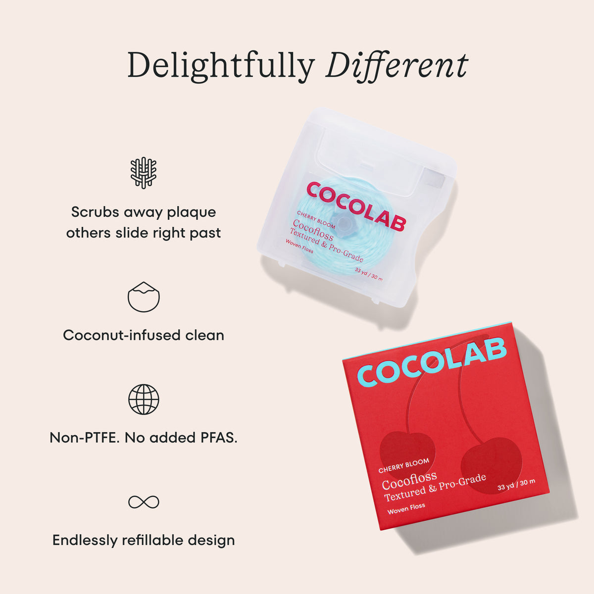 Cherry Bloom Dental Floss