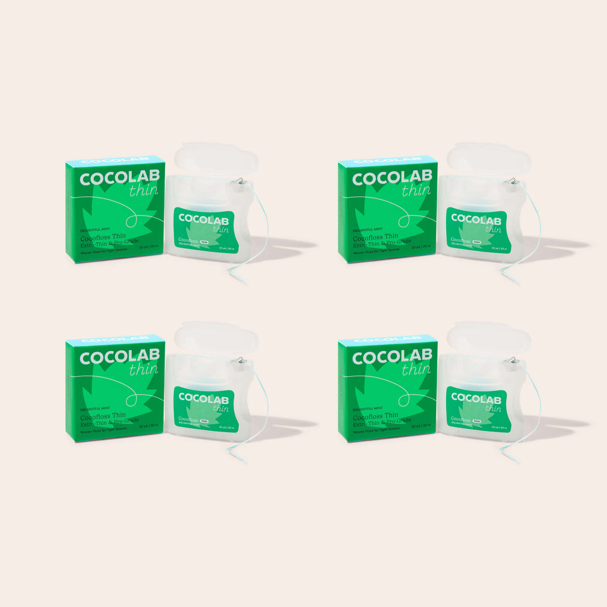 Delightful Mint Cocofloss Thin - 4 Pack